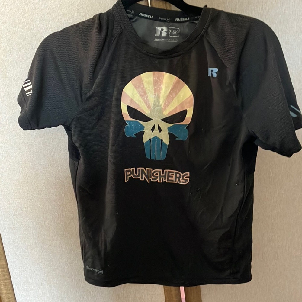 Children’s Russell Athletic Black Punishers Graphic T-Shirt xl